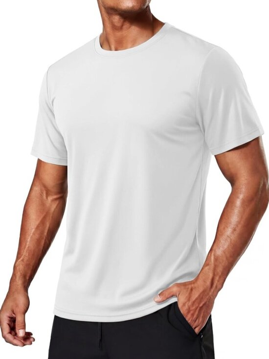 Other - Men’s 04 White Quick-Dry Workout T-Shirt – Athletic Running Sun Protection